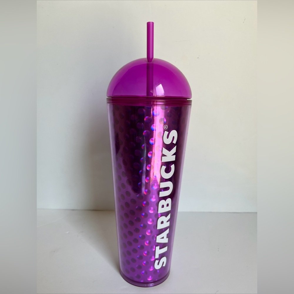 Starbucks Summer‎ 2024 Purple Holographic Dots Dome Lid Venti Cold Cup Tumbler - Picture 4 of 5
